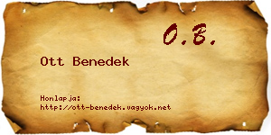 Ott Benedek névjegykártya
